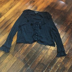 Forever21 Ruffle Croptop Blouse